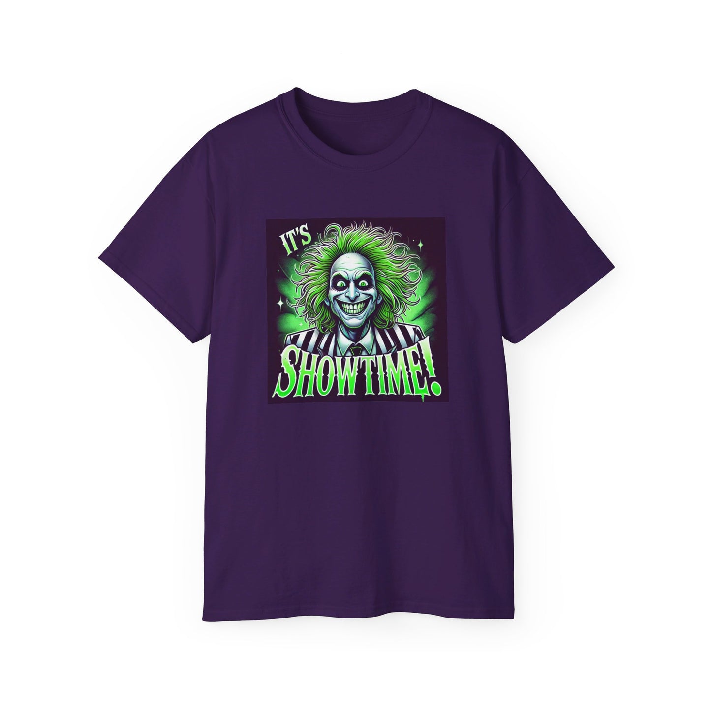 Beetlejuice Inspired 'It's Showtime!' Unisex Ultra Cotton Tee | Halloween Horror T-Shirt