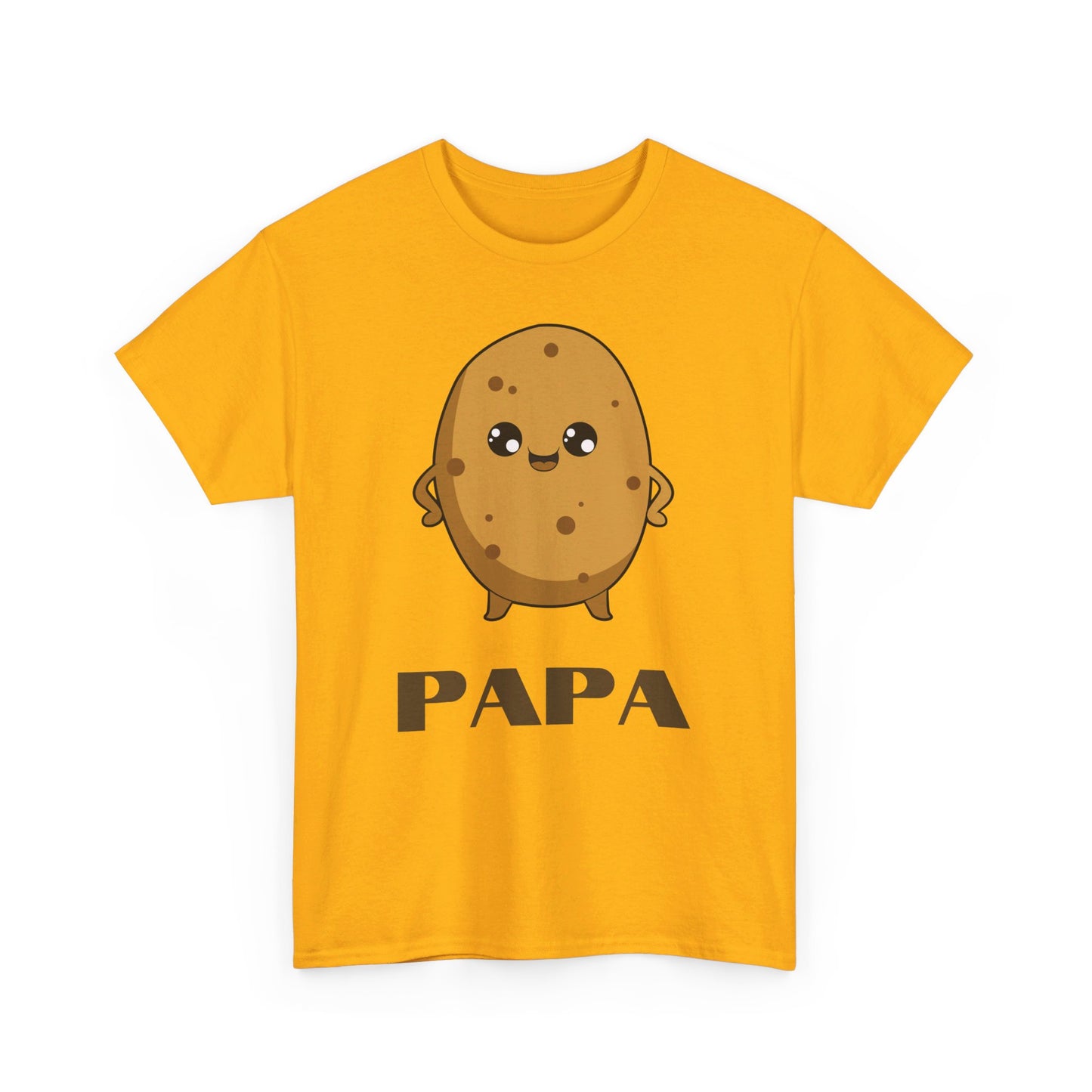 Cute Papa Potato Unisex Heavy Cotton T-Shirt | Adorable Father's Day Tee