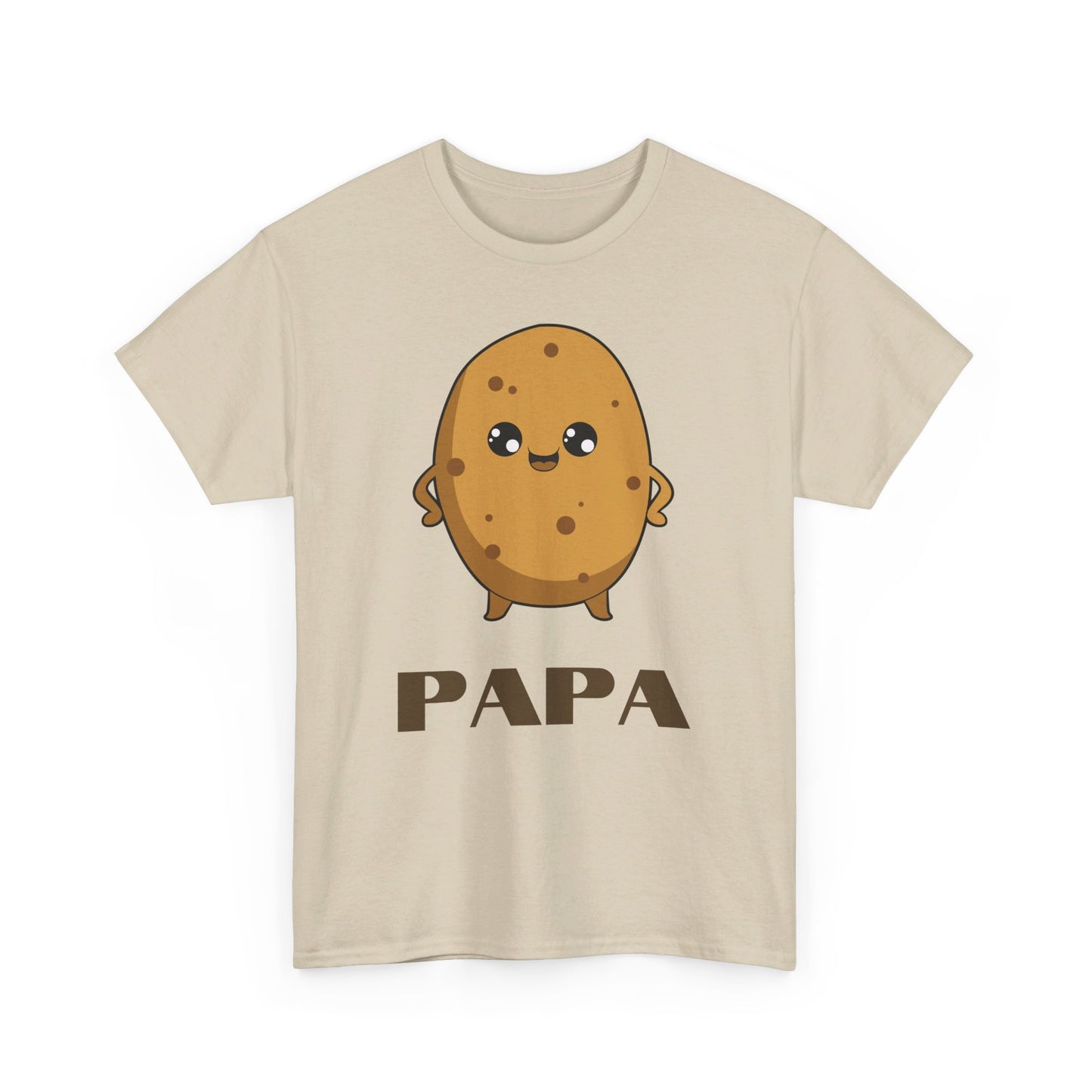 Cute Papa Potato Unisex Heavy Cotton T-Shirt | Adorable Father's Day Tee