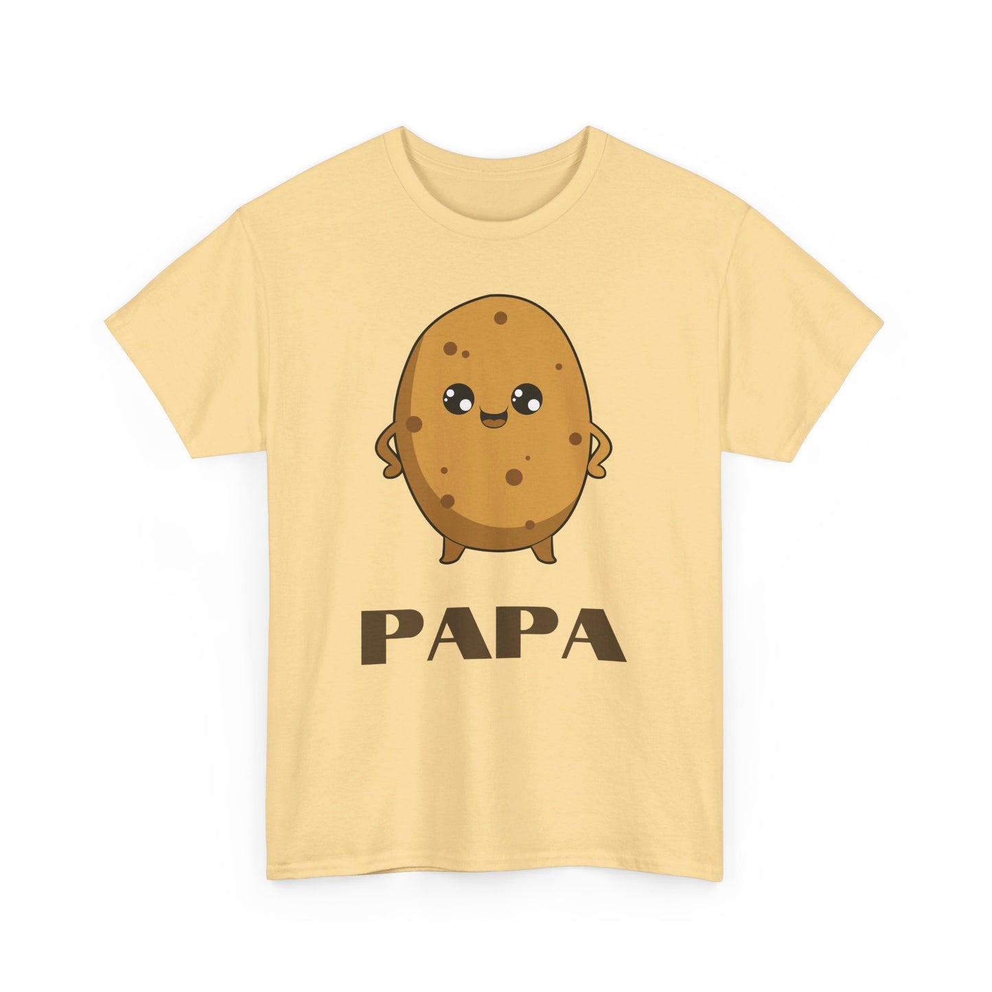 Cute Papa Potato Unisex Heavy Cotton T-Shirt | Adorable Father's Day Tee