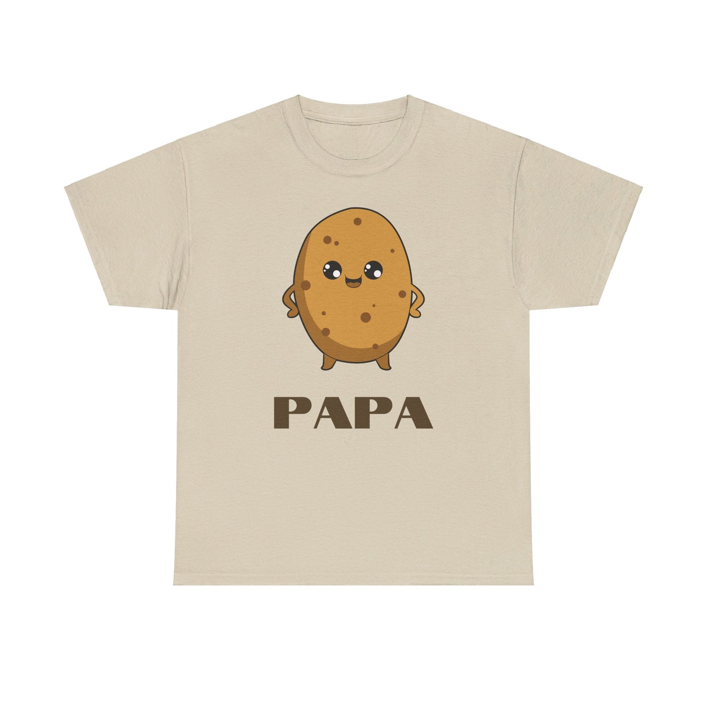 Cute Papa Potato Unisex Heavy Cotton T-Shirt | Adorable Father's Day Tee