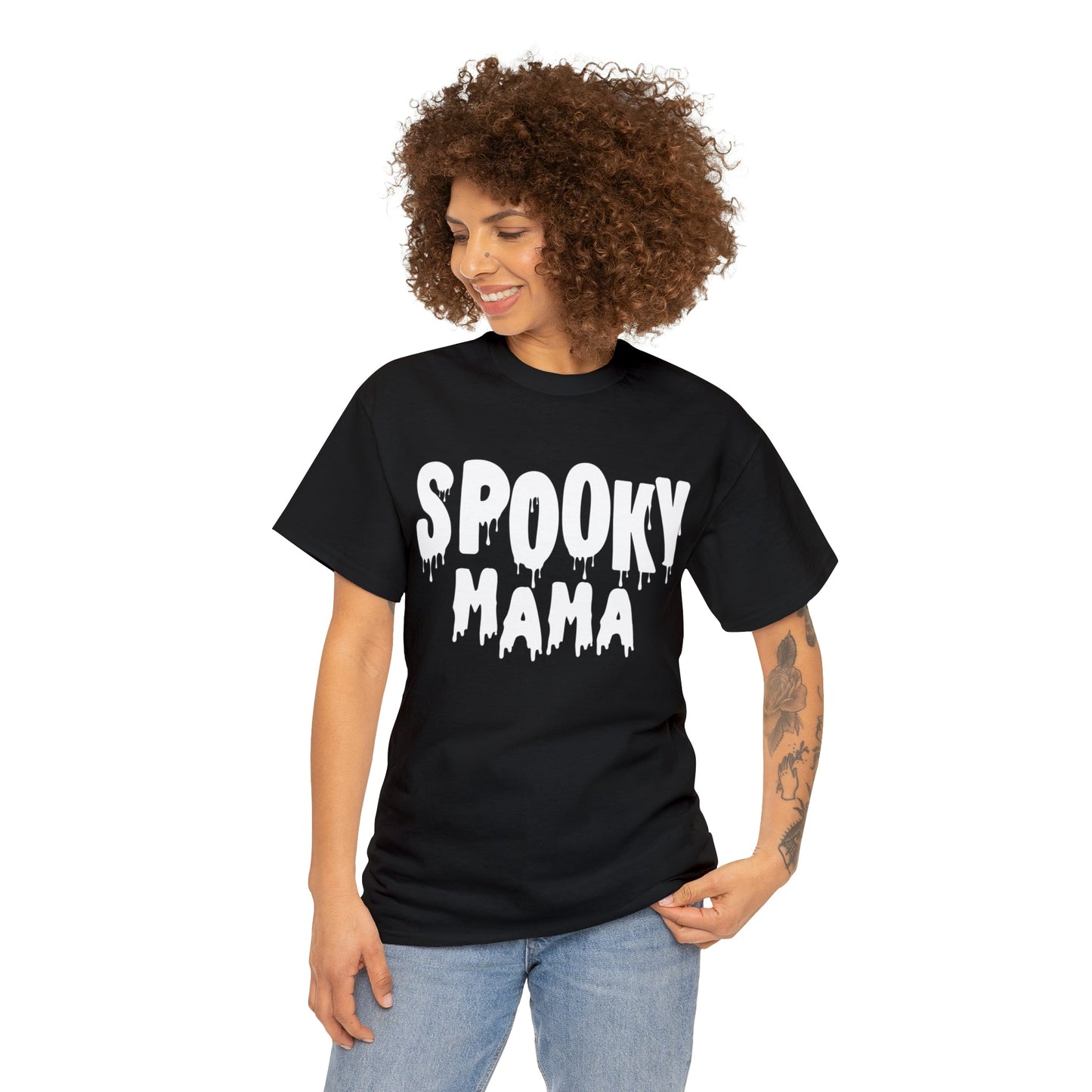 Get Into the Halloween Spirit with Our "Spooky Mama" T-Shirt! 👻🎃