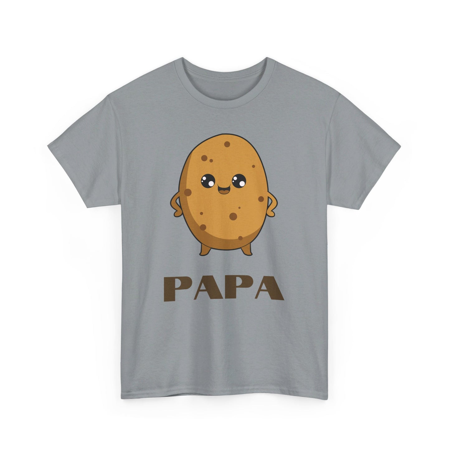 Cute Papa Potato Unisex Heavy Cotton T-Shirt | Adorable Father's Day Tee