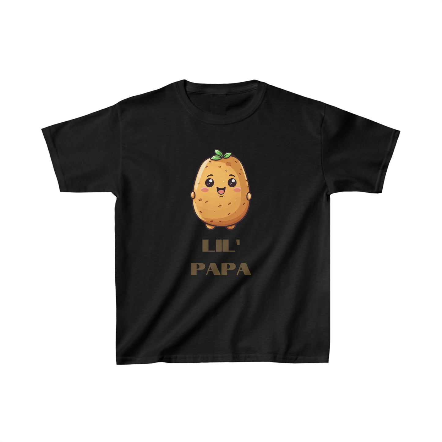 Lil' Papa Potato Kids Heavy Cotton T-Shirt | Adorable Matching Father Son Daughter Tee