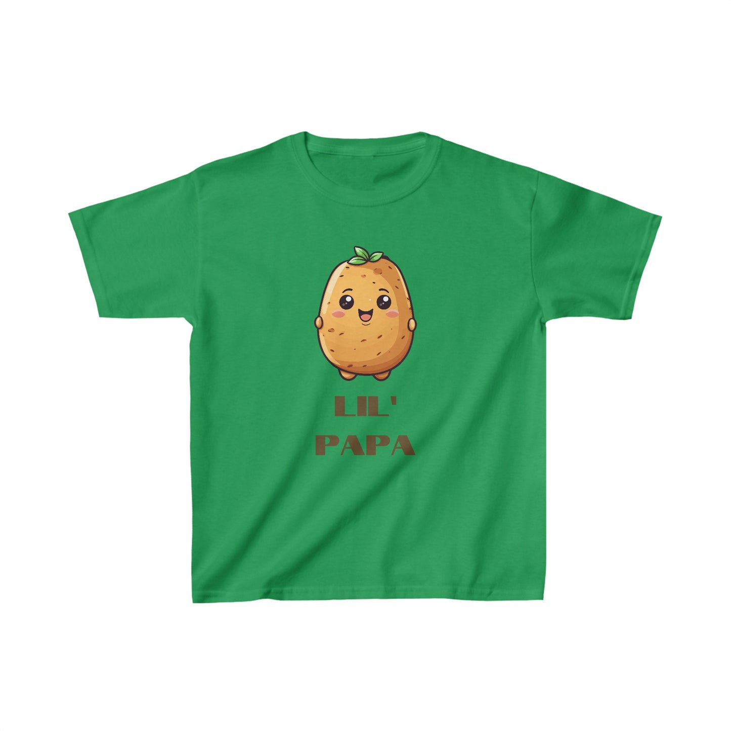 Lil' Papa Potato Kids Heavy Cotton T-Shirt | Adorable Matching Father Son Daughter Tee