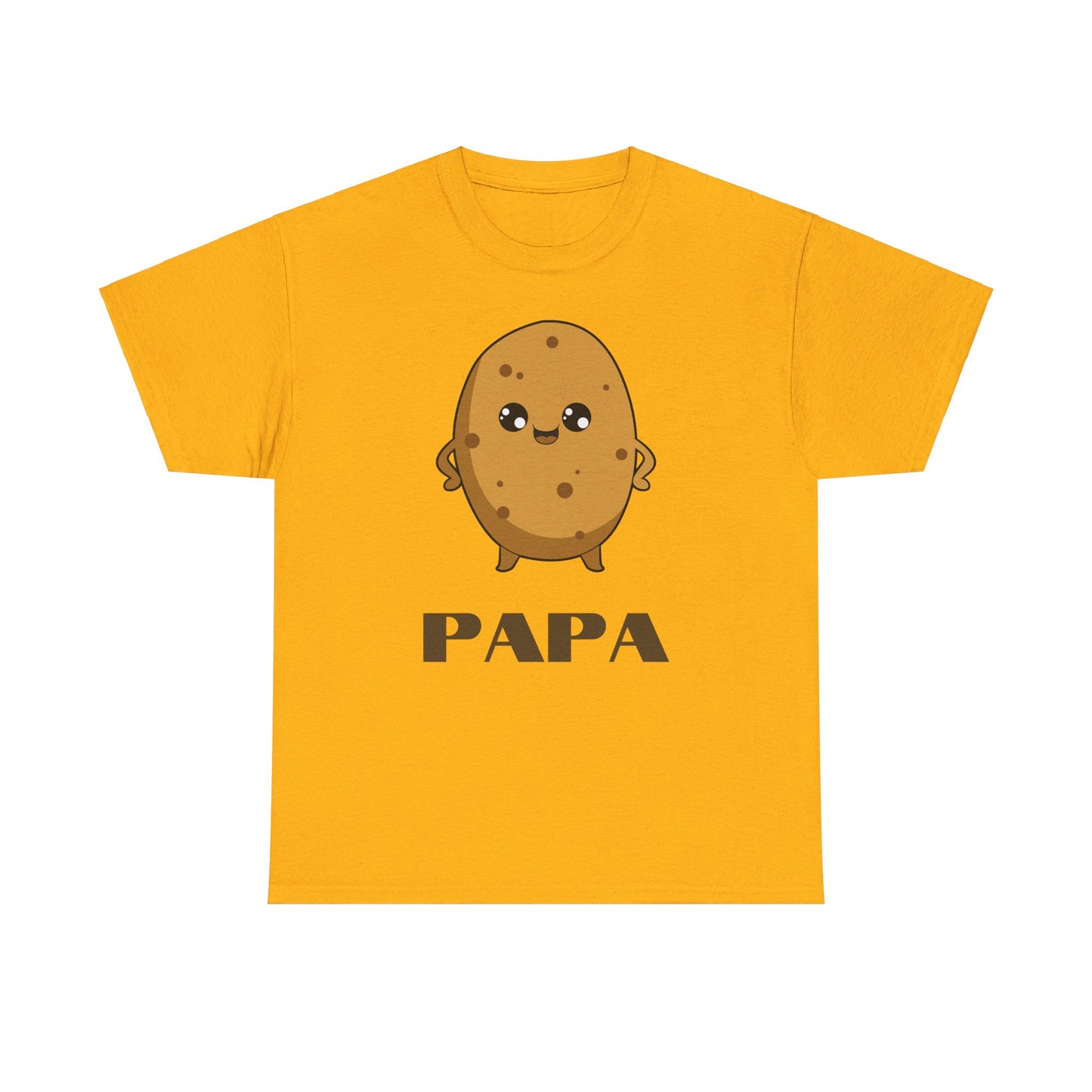 Cute Papa Potato Unisex Heavy Cotton T-Shirt | Adorable Father's Day Tee