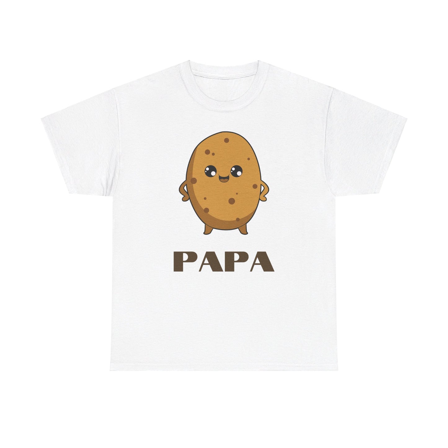 Cute Papa Potato Unisex Heavy Cotton T-Shirt | Adorable Father's Day Tee