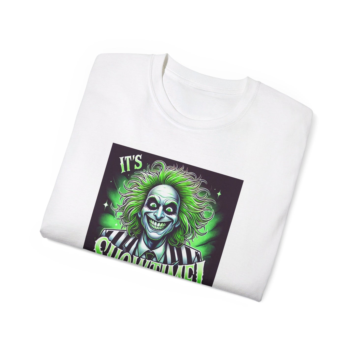 Beetlejuice Inspired 'It's Showtime!' Unisex Ultra Cotton Tee | Halloween Horror T-Shirt