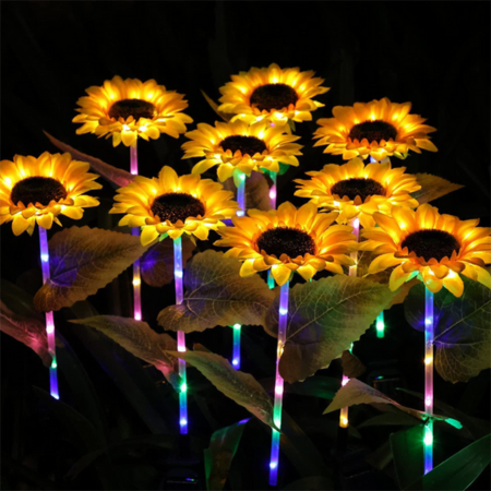 Sunflower Solar LED Garden Lights