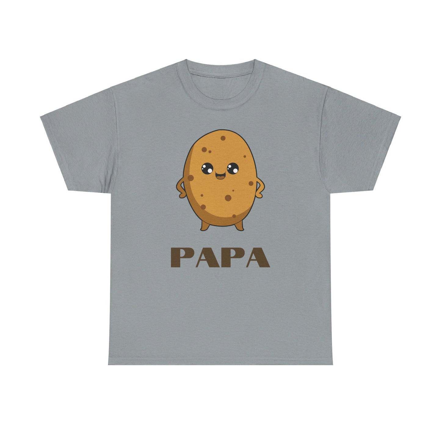 Cute Papa Potato Unisex Heavy Cotton T-Shirt | Adorable Father's Day Tee