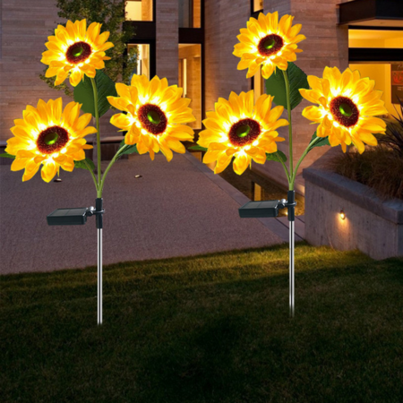 Sunflower Solar LED Garden Lights