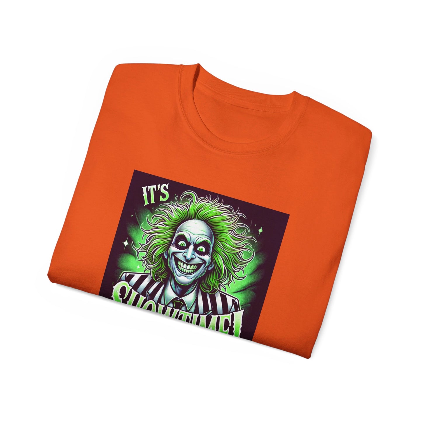 Beetlejuice Inspired 'It's Showtime!' Unisex Ultra Cotton Tee | Halloween Horror T-Shirt