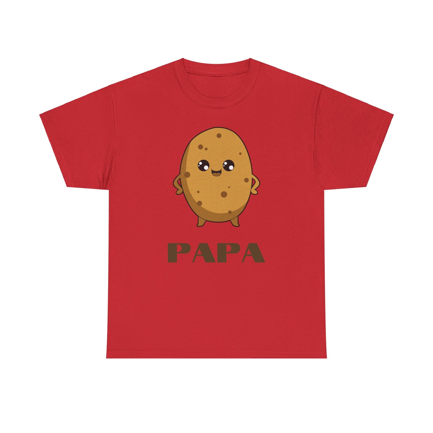 Cute Papa Potato Unisex Heavy Cotton T-Shirt | Adorable Father's Day Tee