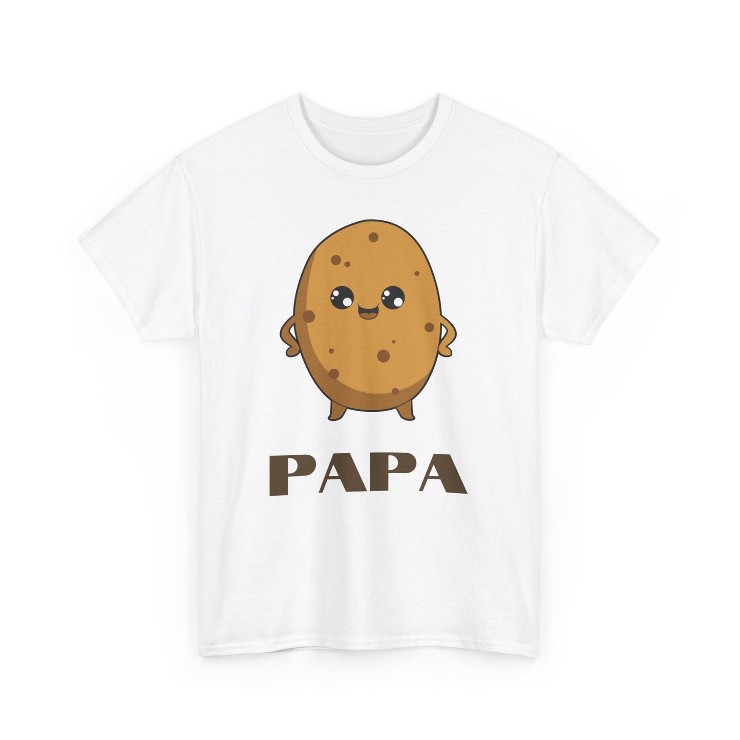 Cute Papa Potato Unisex Heavy Cotton T-Shirt | Adorable Father's Day Tee