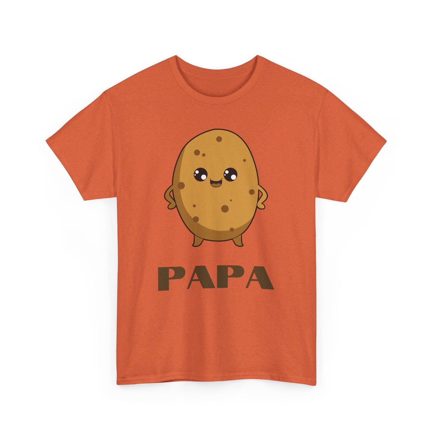 Cute Papa Potato Unisex Heavy Cotton T-Shirt | Adorable Father's Day Tee