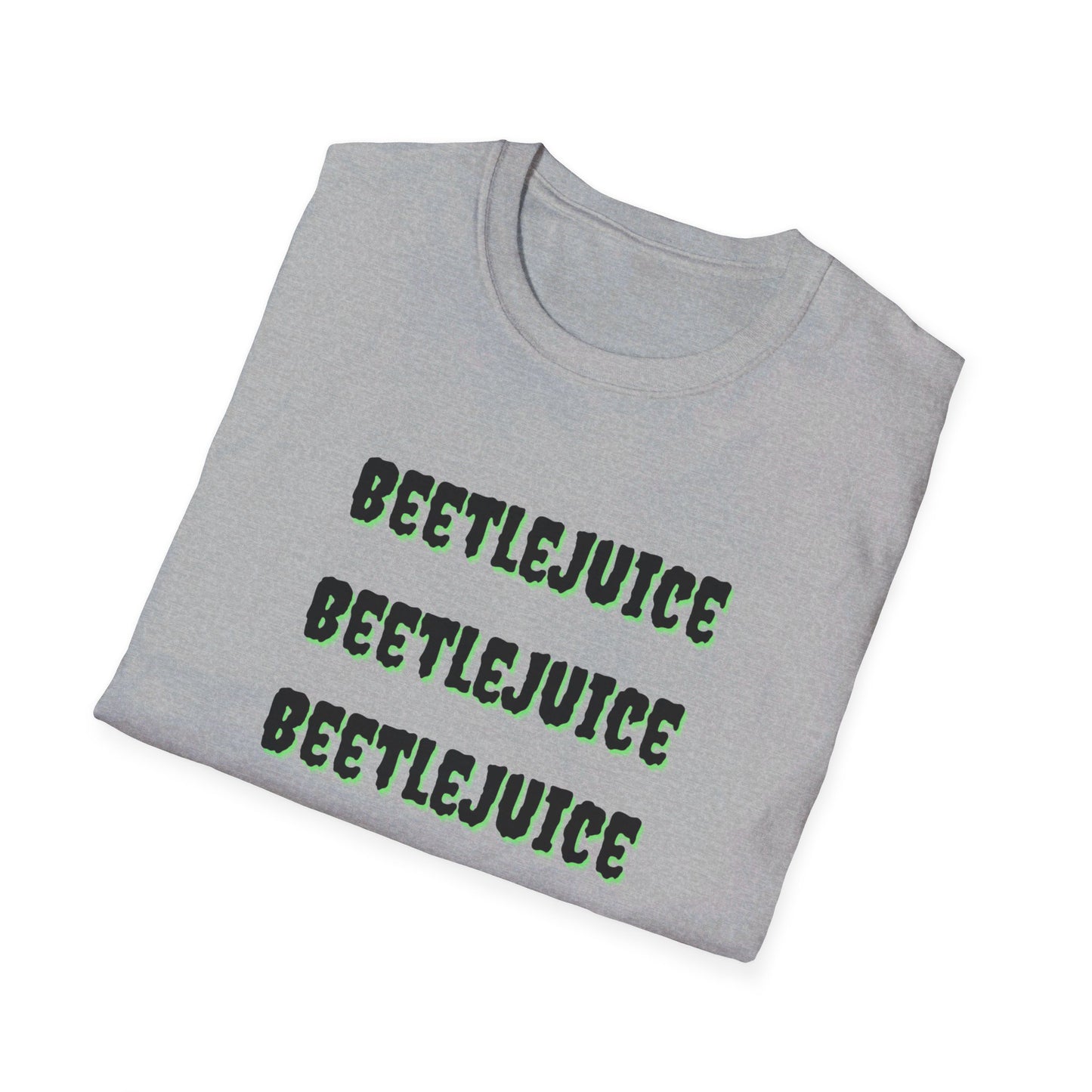 Beetlejuice, Beetlejuice, Beetlejuice! Unisex Softstyle T-Shirt | Classic Movie-Inspired Tee