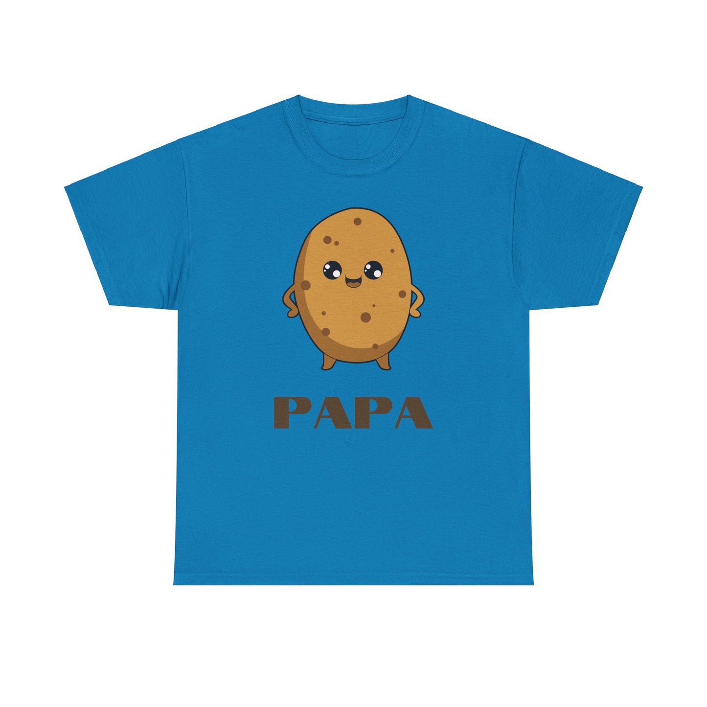 Cute Papa Potato Unisex Heavy Cotton T-Shirt | Adorable Father's Day Tee