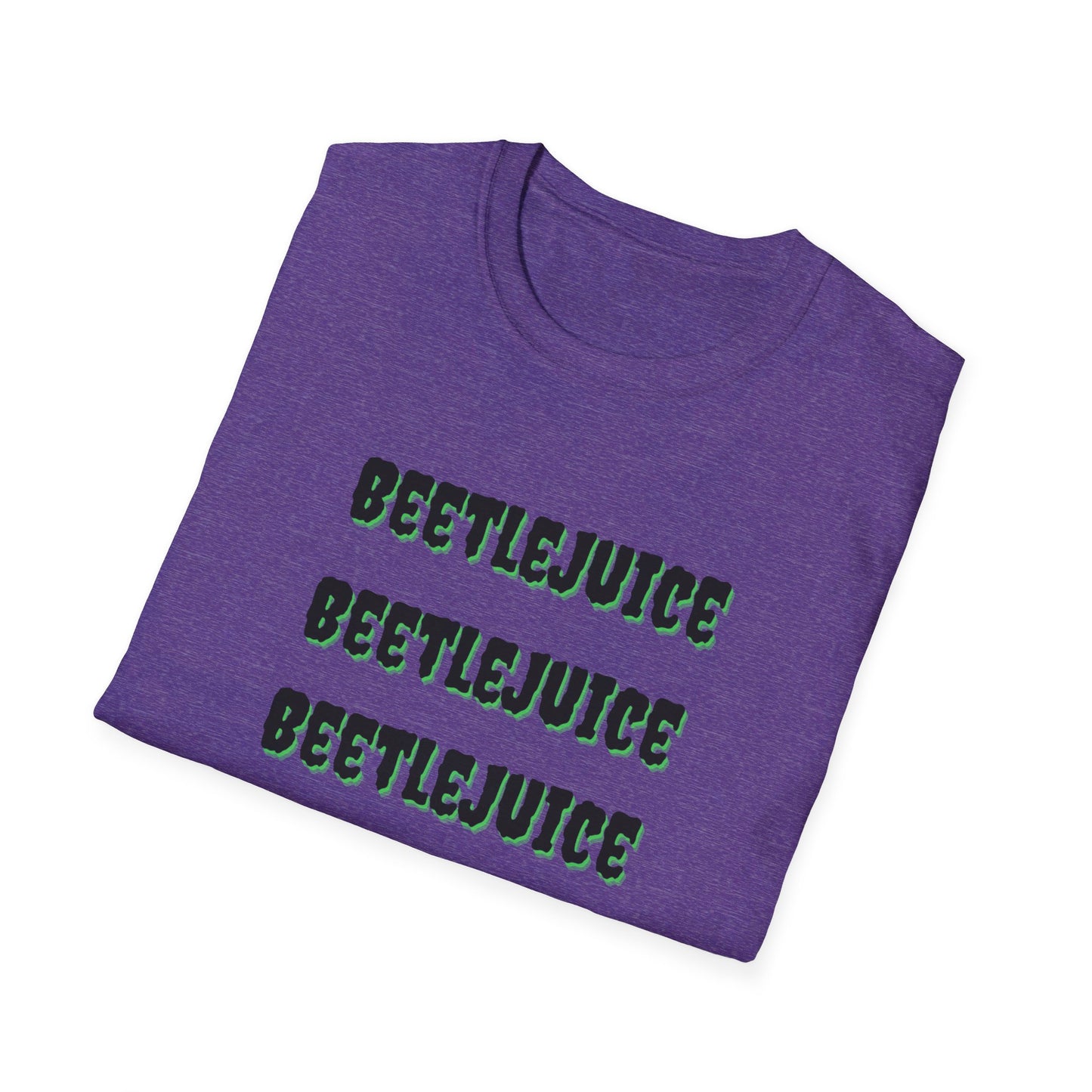 Beetlejuice, Beetlejuice, Beetlejuice! Unisex Softstyle T-Shirt | Classic Movie-Inspired Tee