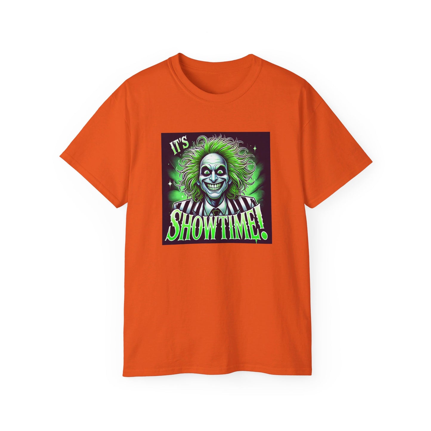 Beetlejuice Inspired 'It's Showtime!' Unisex Ultra Cotton Tee | Halloween Horror T-Shirt