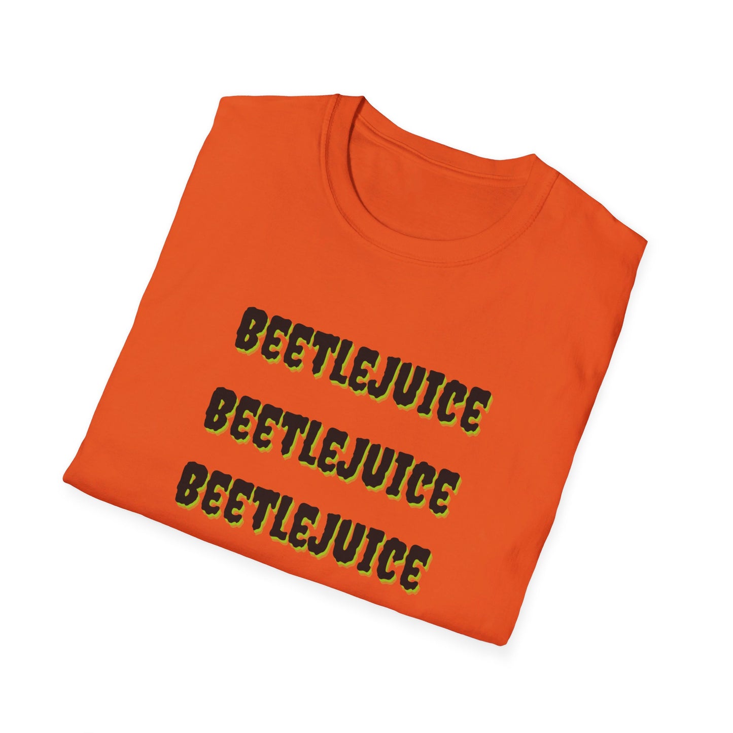 Beetlejuice, Beetlejuice, Beetlejuice! Unisex Softstyle T-Shirt | Classic Movie-Inspired Tee