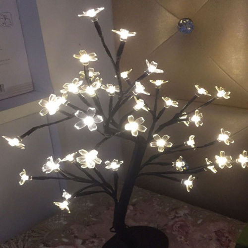 LED Cherry Blossom Crystal Star Desk Top Bonsai Tree Light – Perfect for Home, Wedding, and Party Decor