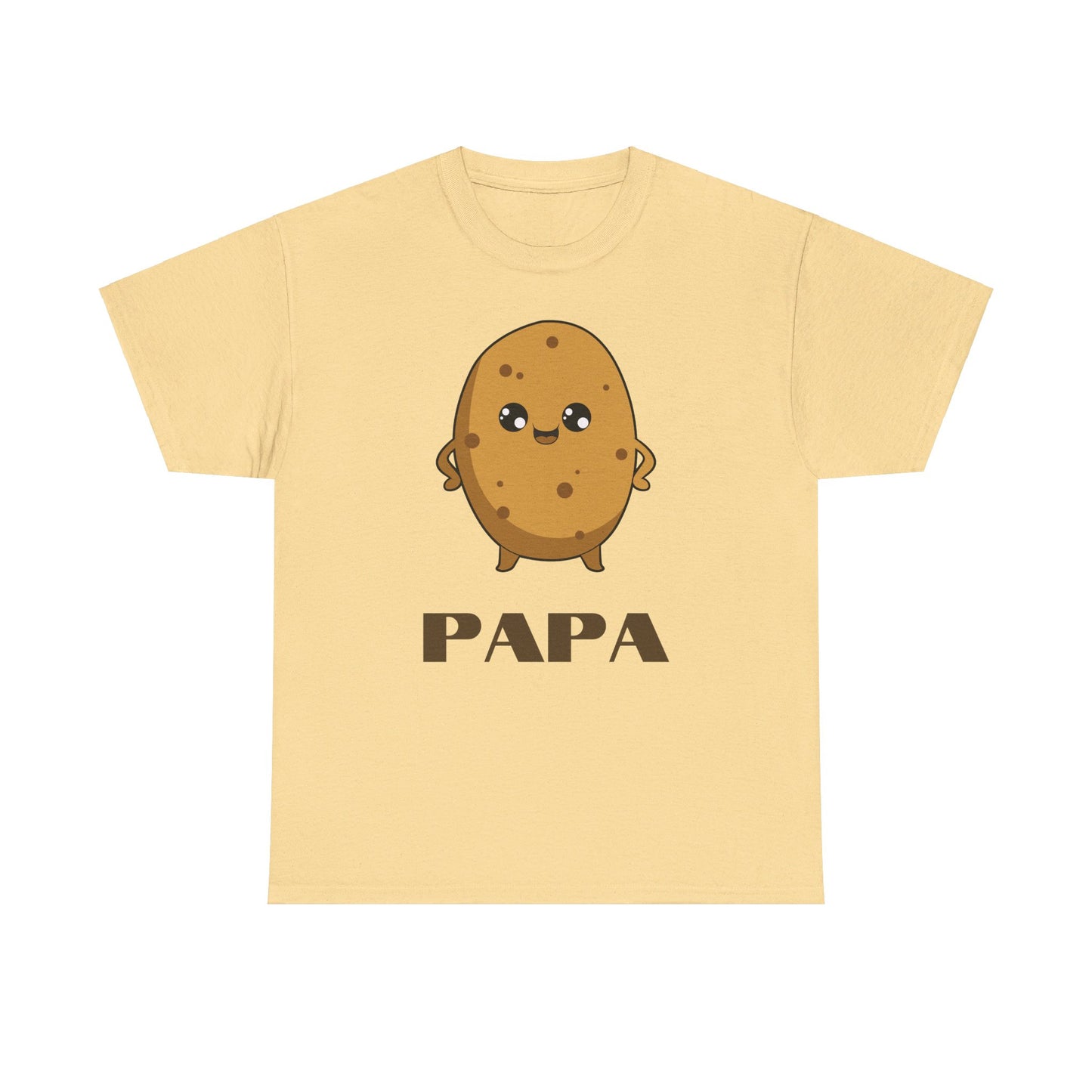 Cute Papa Potato Unisex Heavy Cotton T-Shirt | Adorable Father's Day Tee