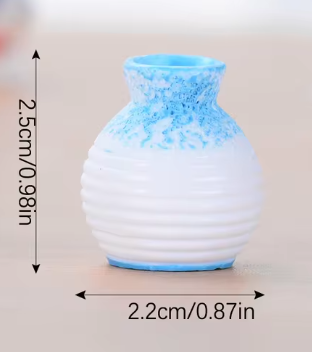 Miniature Resin Vase - Small Decorative Vases for Home and Garden