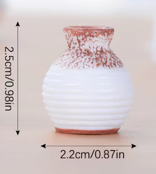 Miniature Resin Vase - Small Decorative Vases for Home and Garden