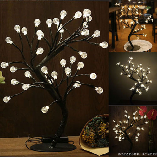 LED Cherry Blossom Crystal Star Desk Top Bonsai Tree Light – Perfect for Home, Wedding, and Party Decor