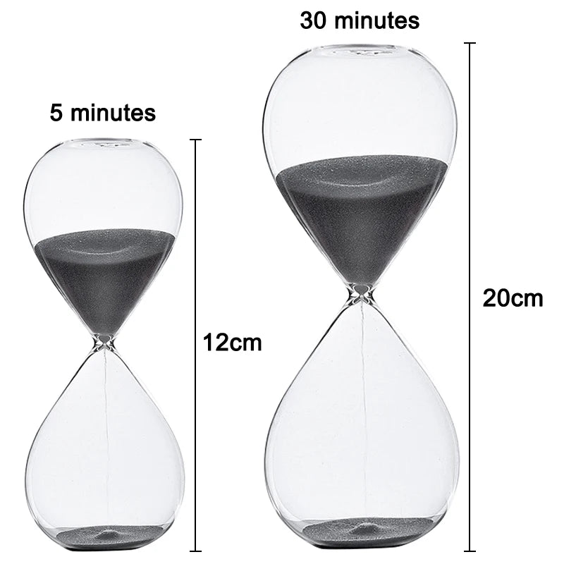 Elegant Hourglass Sand Timer | Boost Productivity & Focus | 5/30 Minute Time Management Tool