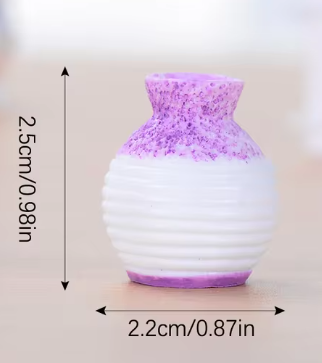 Miniature Resin Vase - Small Decorative Vases for Home and Garden