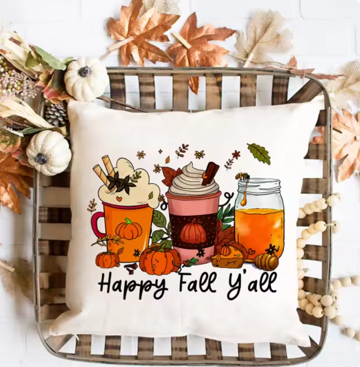 Autumn Cozy: "Pumpkin Spice & Everything Nice" & More Fall Couch Cushion Covers