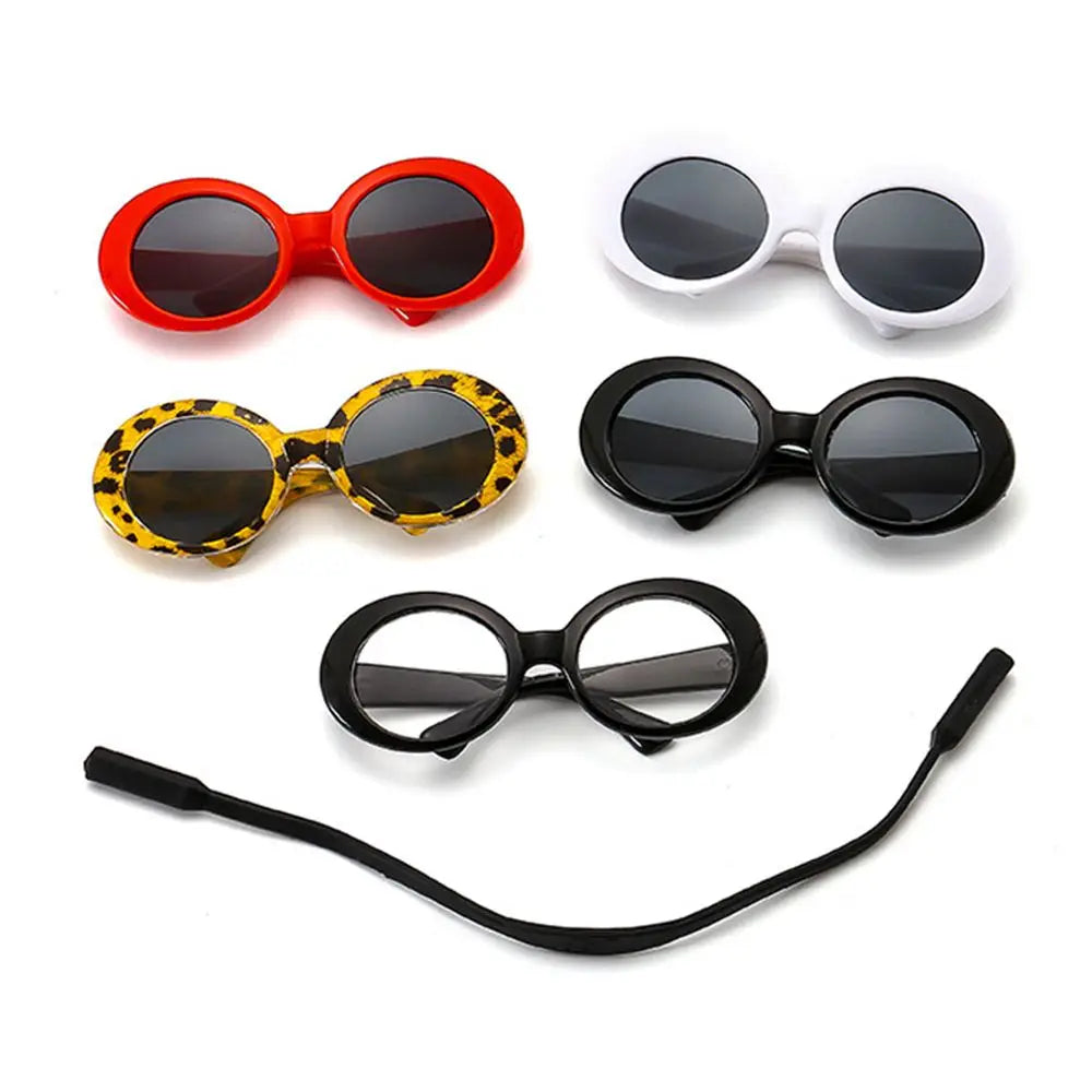 Stylish Pet Sunglasses – Round Frames for Dogs & Cats, Perfect for Photoshoots & Fashion!