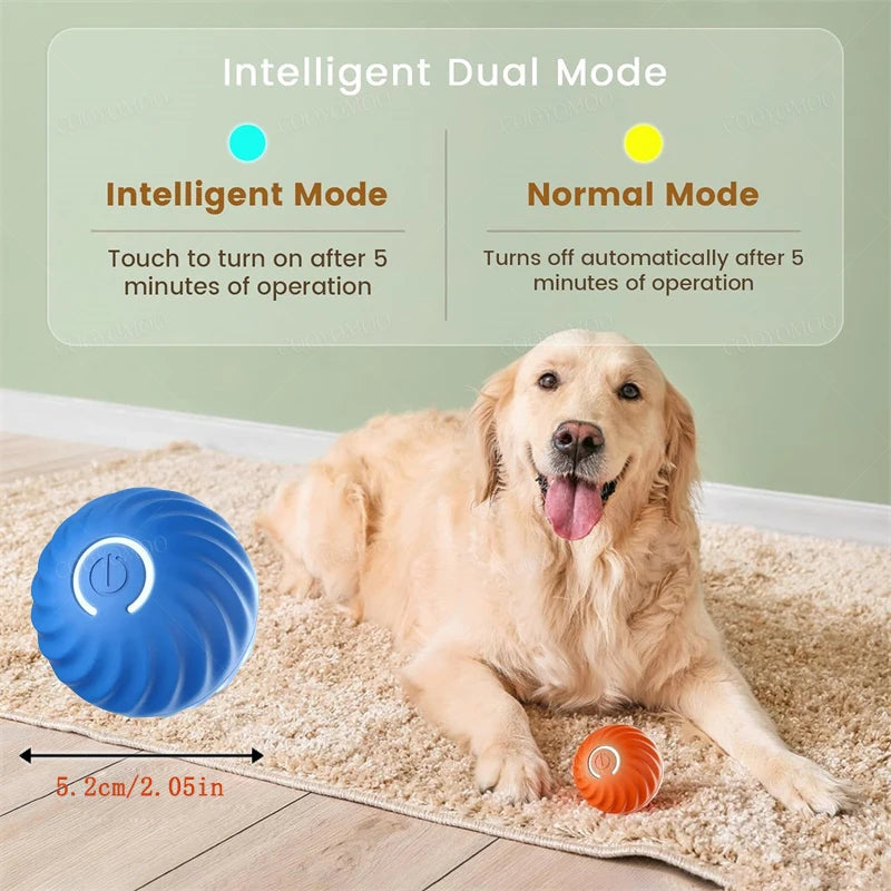 Smart Dog Toy Ball - Electronic Interactive USB Moving Ball for Dogs and Cats, Bouncing Pet Toy