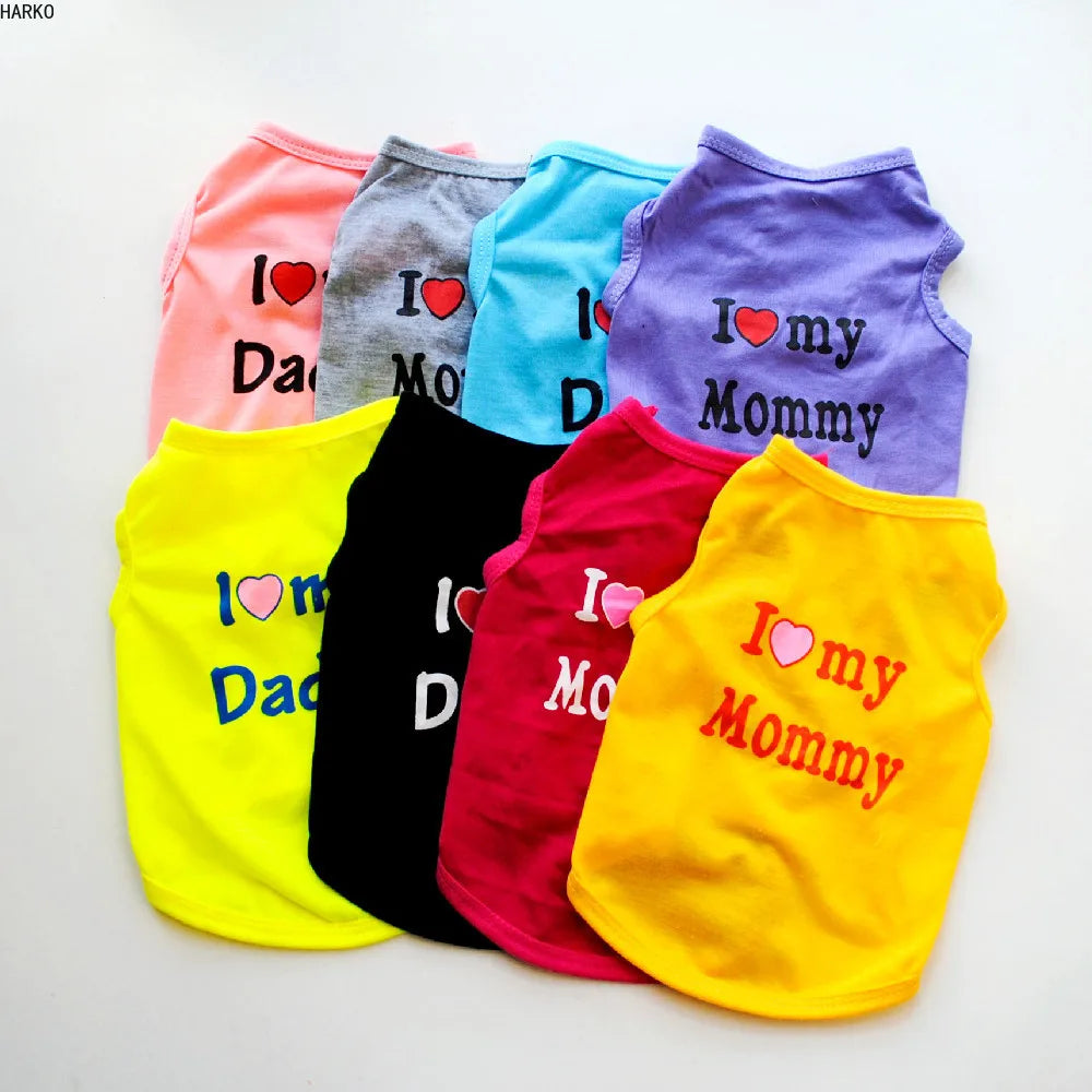 Cute Summer Pet T-Shirts | Puppy Dog Vest | Cotton Dog & Cat Apparel | Fun Pug Costumes for Small Dogs