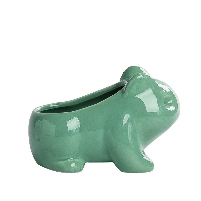 Creative Ceramic Mini Succulent Planter – Cute Animal Flower Pot for Home & Garden Décor