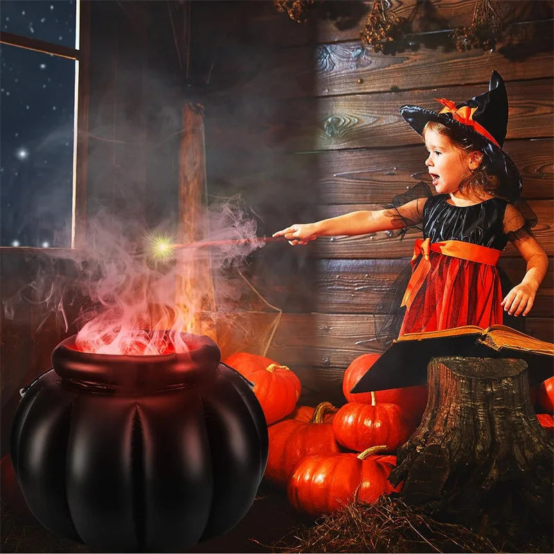 Halloween Large Inflatable Witch Pot Multi-Functional Ice Bucket Candy Container Party Horror Props to Halloween Decoration