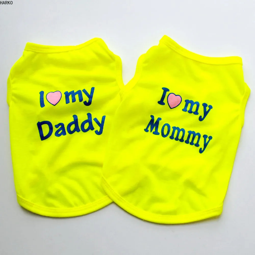 Cute Summer Pet T-Shirts | Puppy Dog Vest | Cotton Dog & Cat Apparel | Fun Pug Costumes for Small Dogs