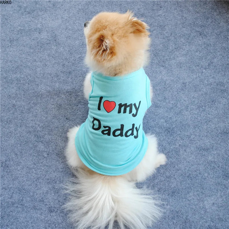 Cute Summer Pet T-Shirts | Puppy Dog Vest | Cotton Dog & Cat Apparel | Fun Pug Costumes for Small Dogs