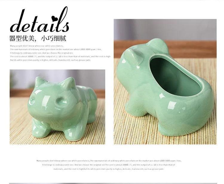 Creative Ceramic Mini Succulent Planter – Cute Animal Flower Pot for Home & Garden Décor