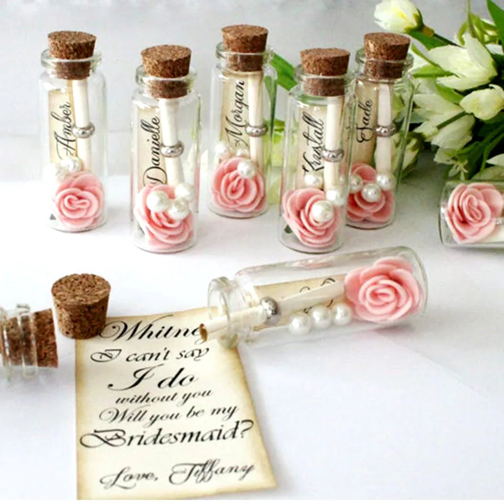 12pcs 25ML Mini Glass Bottles with Cork - Clear Wish Jars for Wedding Favors, Crafts, and Decorations