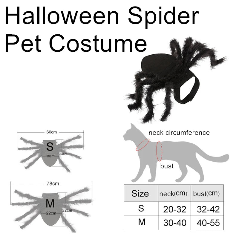 Spooky Halloween Spider Costume for Dogs & Cats