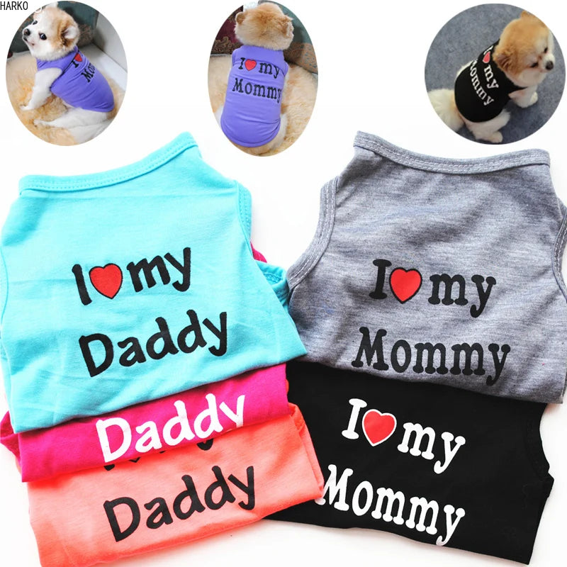 Cute Summer Pet T-Shirts | Puppy Dog Vest | Cotton Dog & Cat Apparel | Fun Pug Costumes for Small Dogs