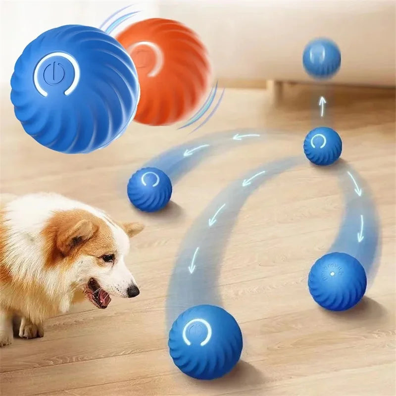 Smart Dog Toy Ball - Electronic Interactive USB Moving Ball for Dogs and Cats, Bouncing Pet Toy