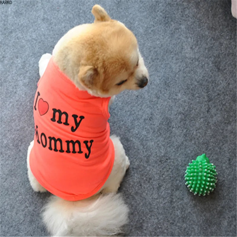 Cute Summer Pet T-Shirts | Puppy Dog Vest | Cotton Dog & Cat Apparel | Fun Pug Costumes for Small Dogs