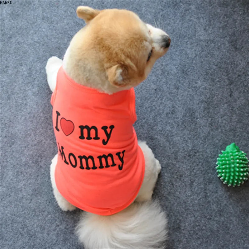 Cute Summer Pet T-Shirts | Puppy Dog Vest | Cotton Dog & Cat Apparel | Fun Pug Costumes for Small Dogs