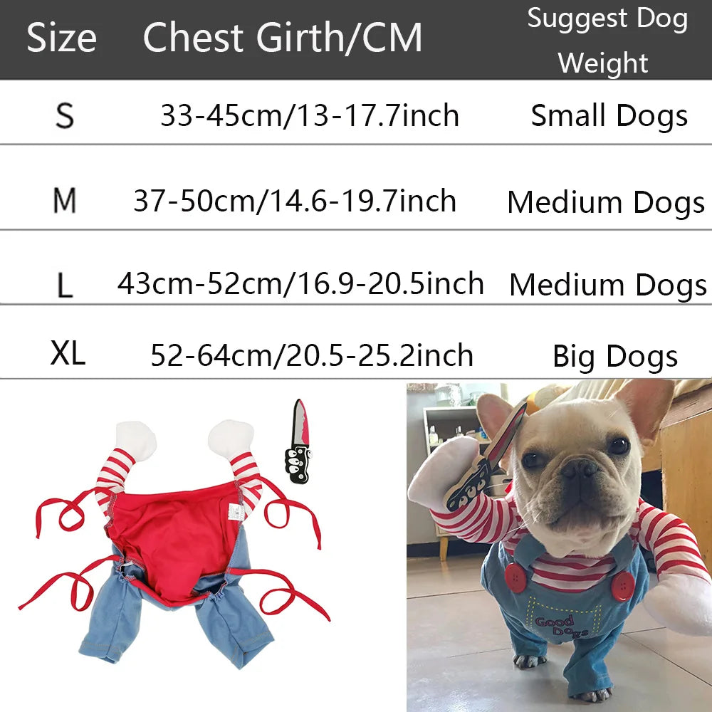 Halloween & Party Cosplay Dog Outfit – Fun Clothes for Small to Medium Dogs and Cats!