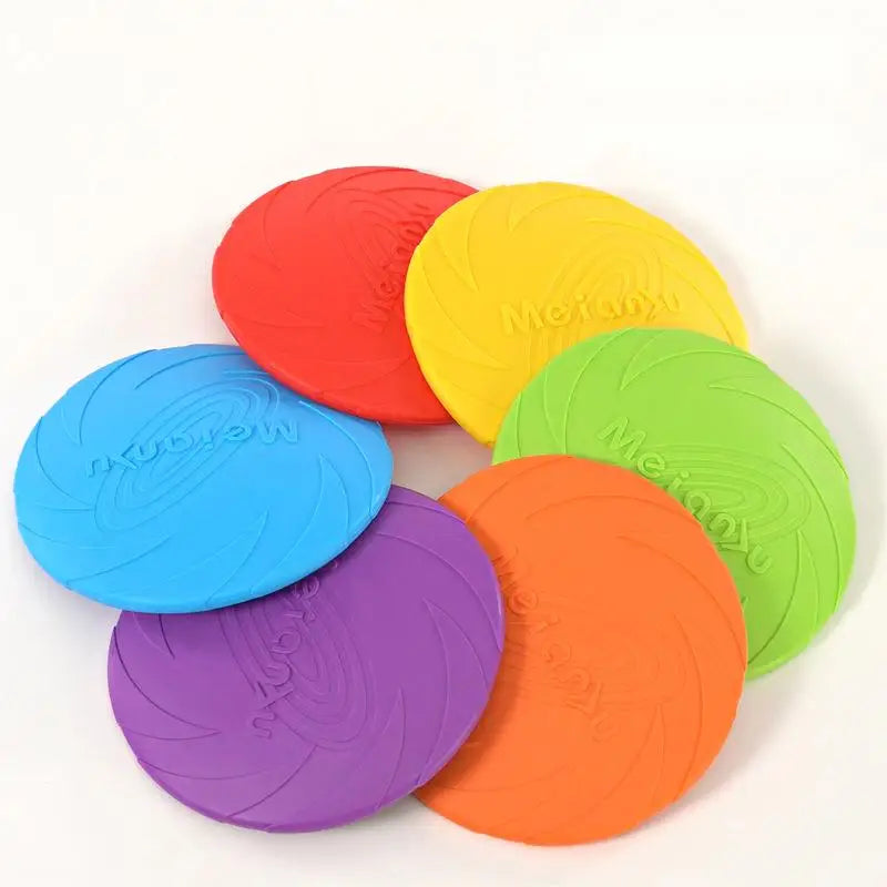 Ouzey Bite Resistant Flying Disc Toys - Durable & Multifunctional Outdoor Interactive Dog Training Discs for Puppies & Dogs