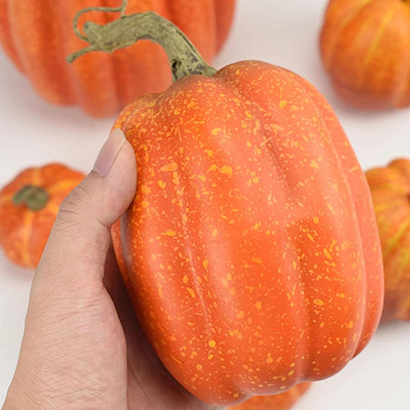 7pcs Simulation Pumpkin Model – Perfect for Halloween & Fall Harvest Decor. 🎃