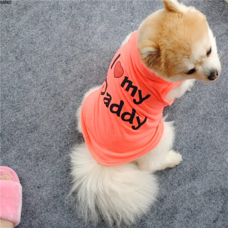 Cute Summer Pet T-Shirts | Puppy Dog Vest | Cotton Dog & Cat Apparel | Fun Pug Costumes for Small Dogs